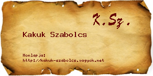 Kakuk Szabolcs névjegykártya